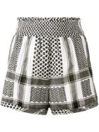 Cecilie Copenhagen Keffiyeh High Waisted Shorts - White