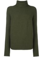 Christian Wijnants Turtleneck Jumper, Women's, Size: Large, Green, Virgin Wool