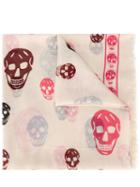 Alexander Mcqueen 'skull' Scarf, Women's, Nude/neutrals, Silk/modal