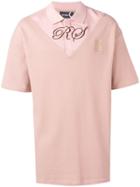 Raf Simons X Fred Perry Logo Embroidered Polo Shirt - Pink