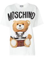 Moschino Logo Print T-shirt, Women's, Size: 38, White, Cotton