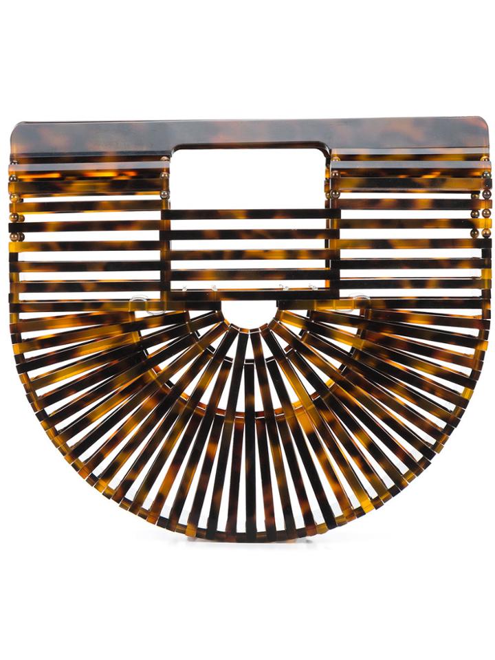 Cult Gaia Ark Tortoiseshell Clutch - Brown