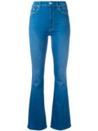 Mother - Flared Jeans - Women - Cotton/polyester/spandex/elastane - 28, Blue, Cotton/polyester/spandex/elastane