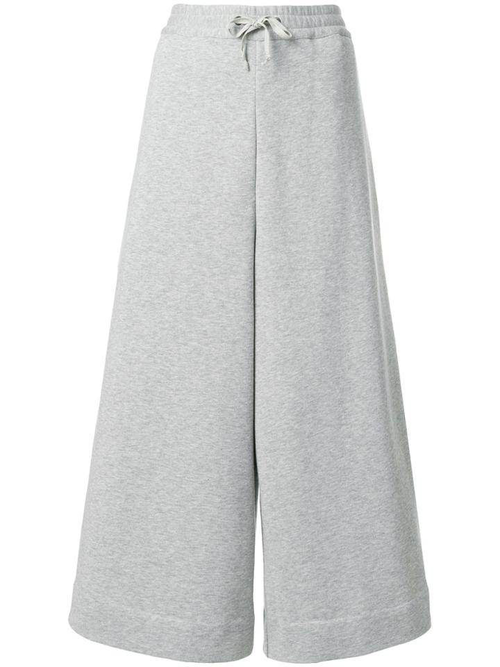 Maison Margiela Wide Leg Cropped Track Pants - Grey