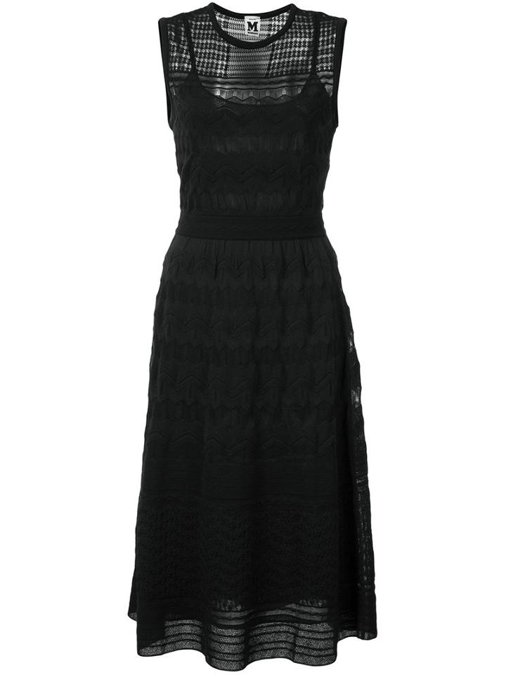 M Missoni Lace Detail Dress, Women's, Size: 40, Black, Polyester/viscose/cotton/polyamide