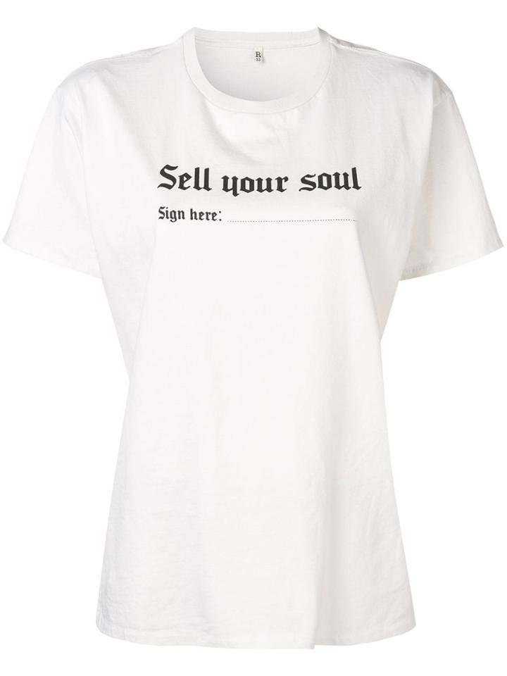R13 Sell Your Soul Print T-shirt - Neutrals