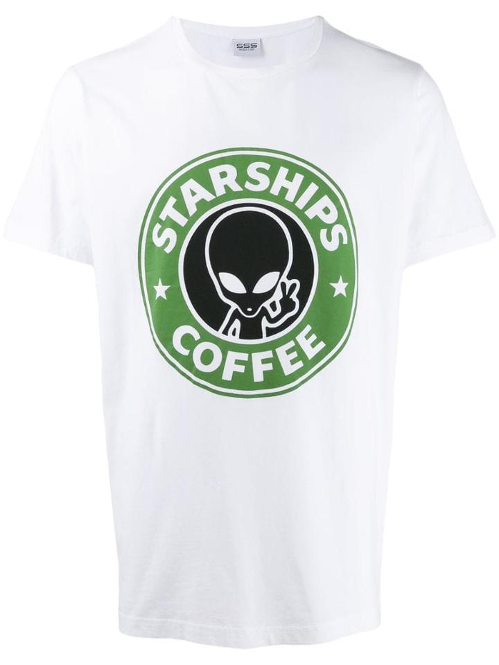 Sss World Corp Printed Relaxed-fit T-shirt - White