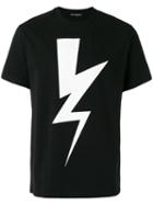 Neil Barrett Lightning T-shirt, Men's, Size: Xl, Black, Cotton