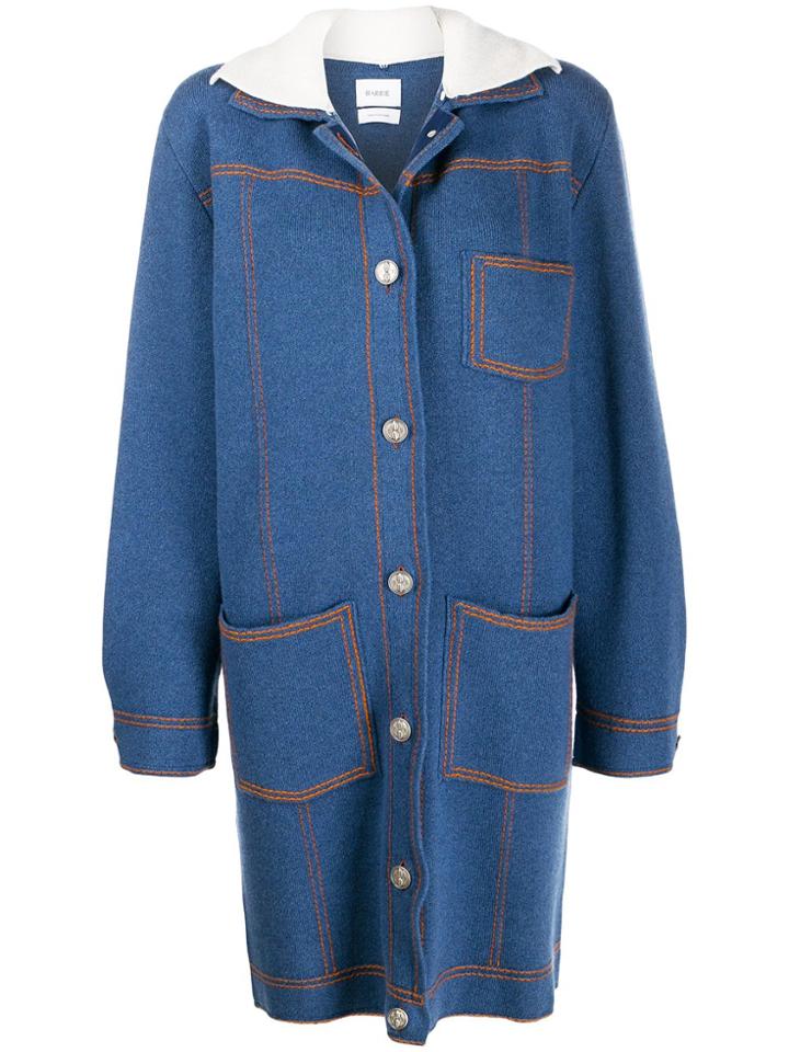 Barrie Sherpa Collar Cardi-coat - Blue