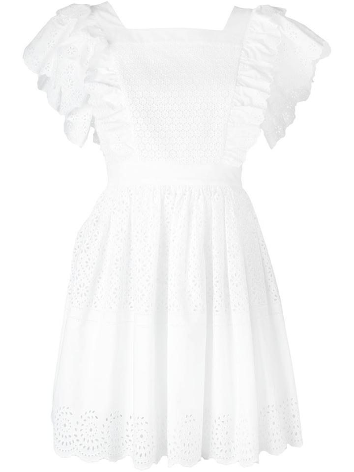 Philosophy Di Lorenzo Serafini Broderie Anglaise Dress, Women's, Size: 42, White, Cotton