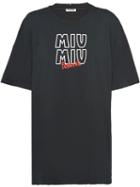 Miu Miu Noir Print T-shirt - Black