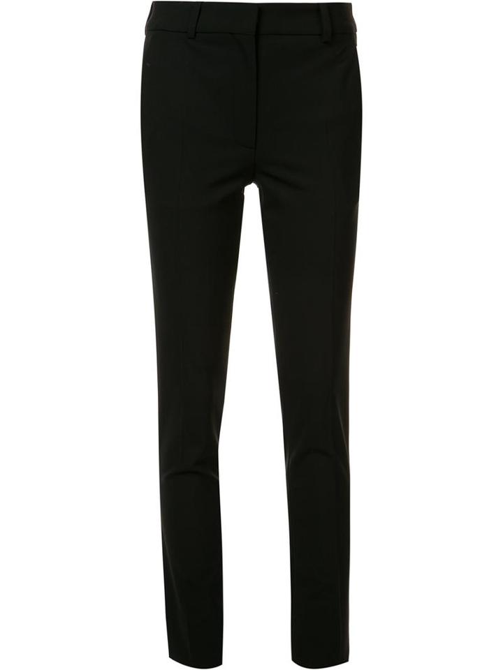 Victoria Beckham Slim-fit Tailored Trousers, Women's, Size: 8, Black, Cotton/virgin Wool/spandex/elastane