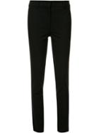 Victoria Beckham Slim-fit Tailored Trousers, Women's, Size: 8, Black, Cotton/virgin Wool/spandex/elastane