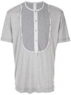 Carpe Diem Contrasting Chest Panel T-shirt - Grey