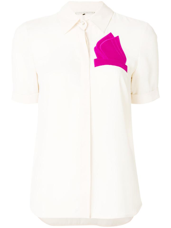 Marco De Vincenzo Embroidered Pocket Shirt - Nude & Neutrals