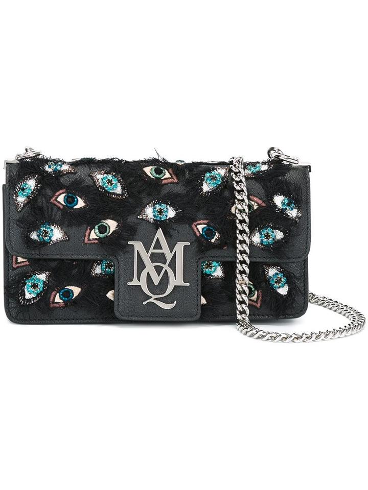 Alexander Mcqueen 'insignia' Clutch Satchel, Women's, Black