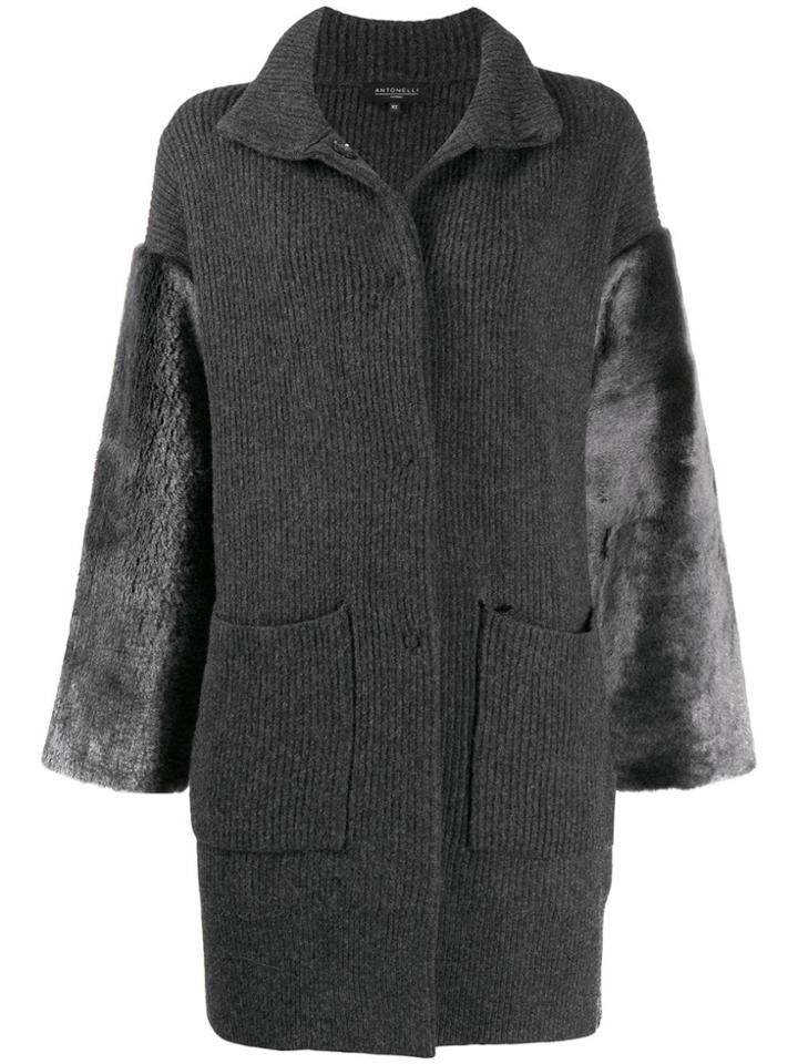 Antonelli Knitted Cardi-coat - Grey