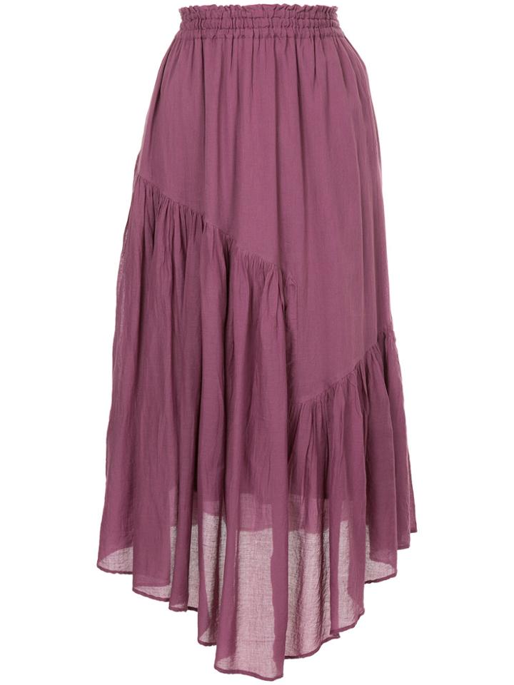 Ne Quittez Pas Asymmetric Flared Skirt - Pink & Purple