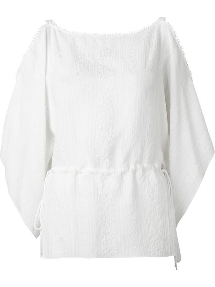 Vilshenko Zeta Top, Women's, Size: 40, White, Silk/cotton