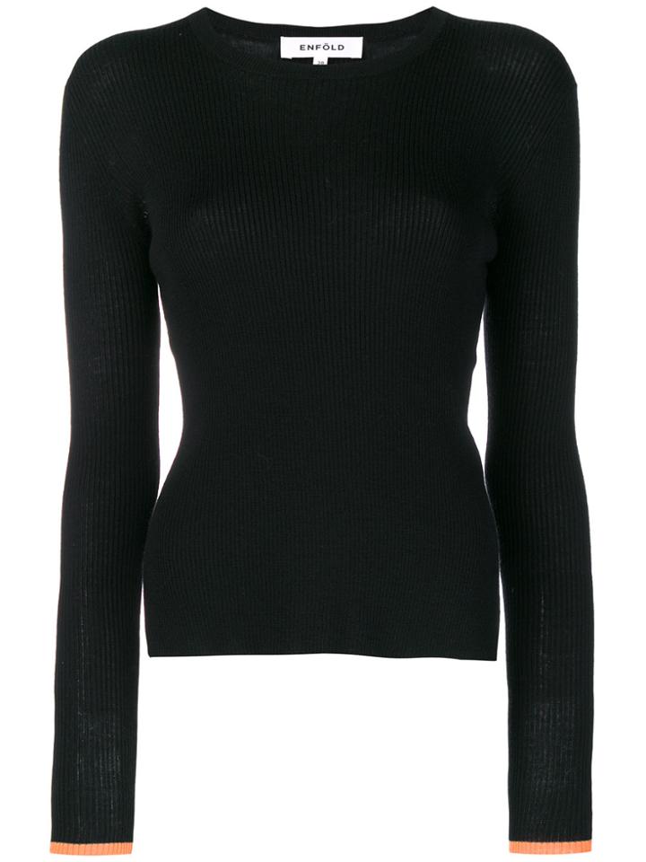 Enföld Side Slit Jumper - Black