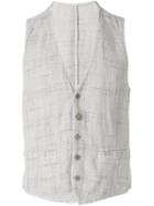 Lardini Buttoned Waistcoat, Men's, Size: 50, Nude/neutrals, Linen/flax/cotton