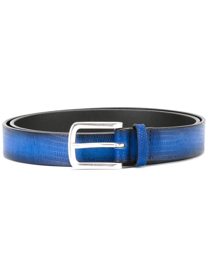 Orciani Classic Belt, Men's, Size: 100, Blue, Leather