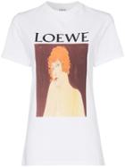 Loewe Portrait Print Cotton T-shirt - White