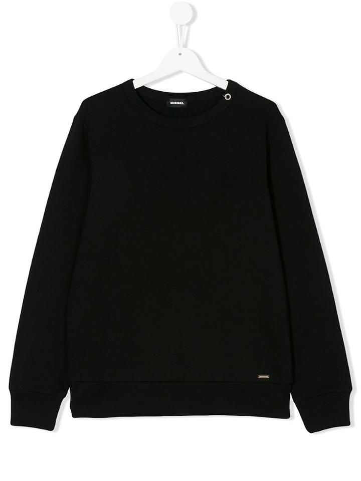 Diesel Kids Plain Sweatshirt - Black