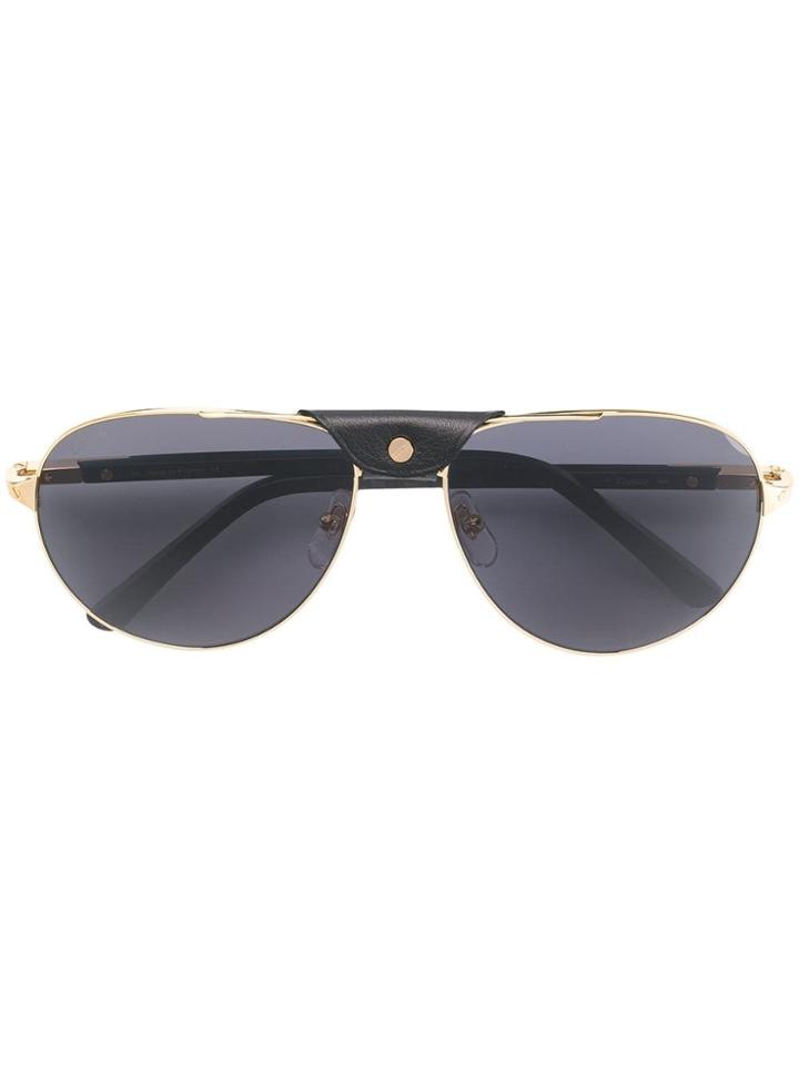 Cartier Aviator Shaped Sunglasses - Gold