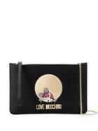 Love Moschino Logo Chain Clutch - Black