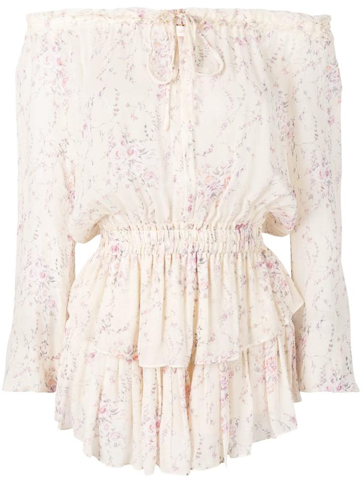 Love Shack Fancy Off-shoulder Dress - White