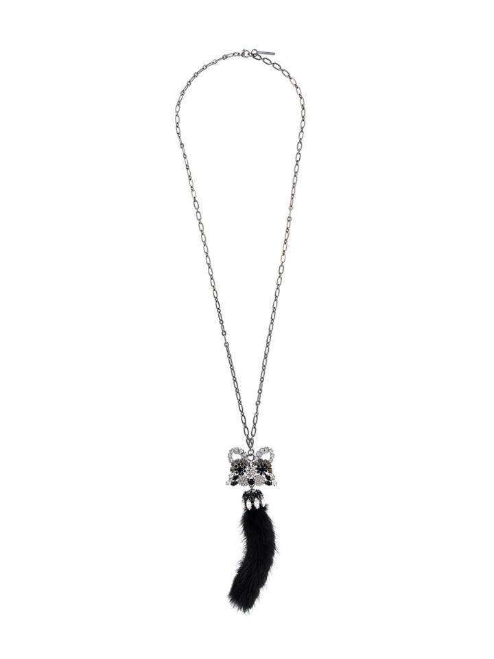 Ermanno Scervino Bow Pendant Necklace - Metallic