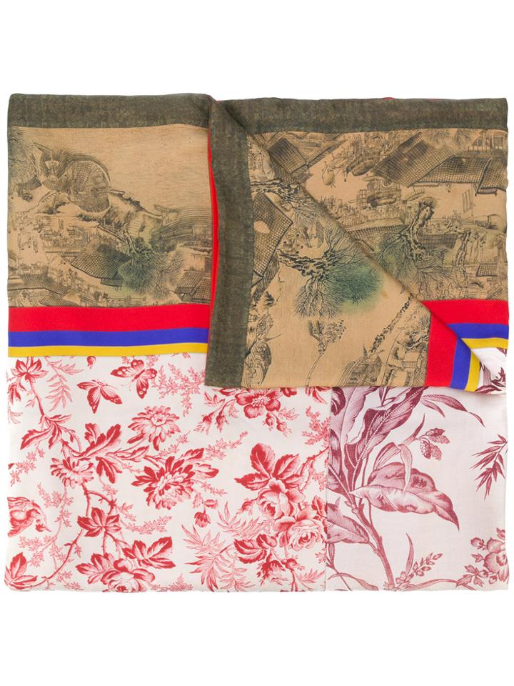Pierre-louis Mascia Aloe Multi-print Scarf - Multicolour