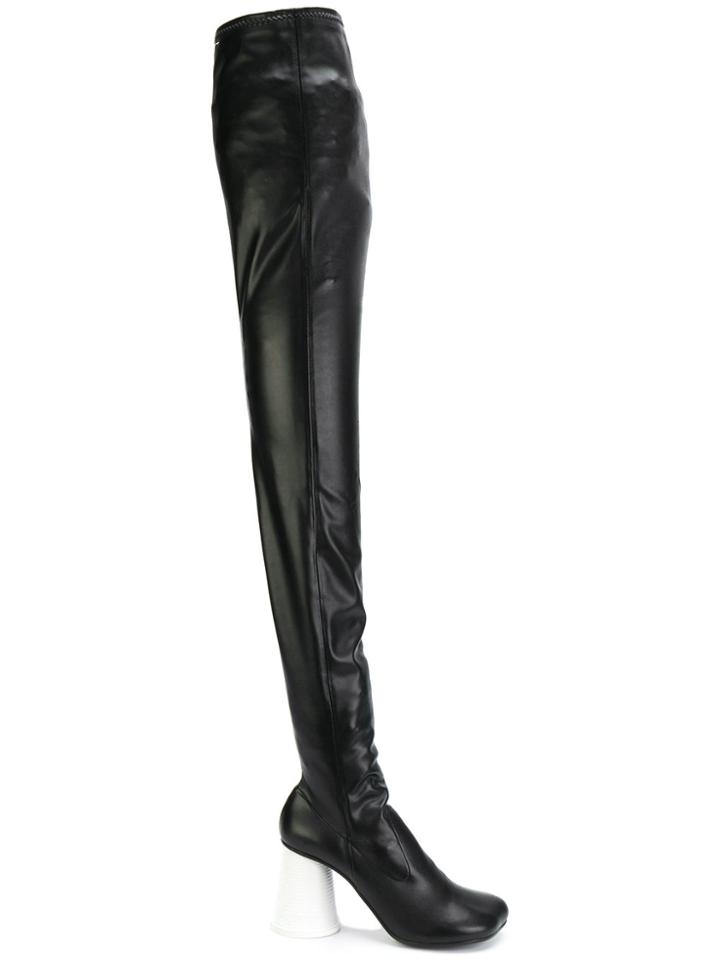 Mm6 Maison Margiela Over The Knee Boots - Black