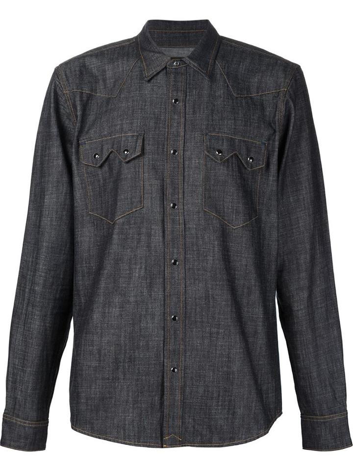 321 Western Denim Shirt, Men's, Size: Small, Blue, Cotton