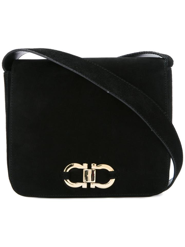Salvatore Ferragamo Vintage Gancini Shoulder Bag - Black