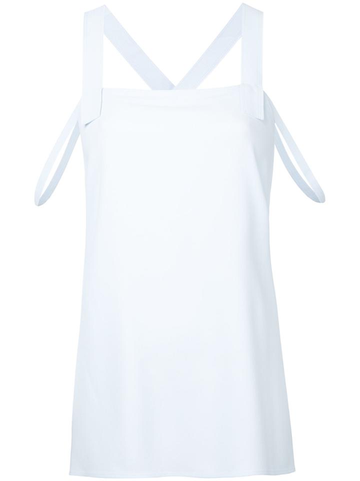 Helmut Lang Crossed Back Blouse - Blue