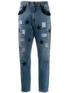 History Repeats Sequinned-star High-rise Slim Jeans - Blue