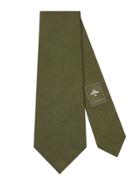 Gucci Embroidered Underknot Silk Tie - Green