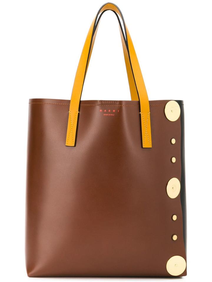 Marni Punch Tote Bag - Brown