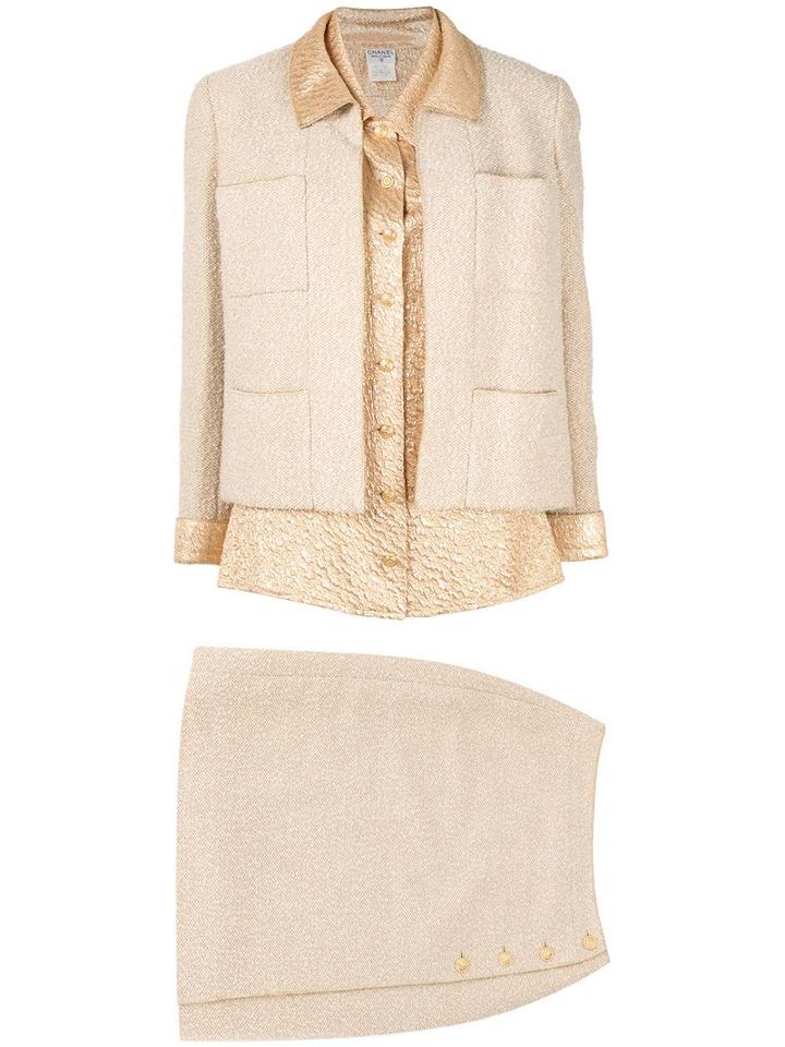 Chanel Pre-owned Three-piece Skirt Suit - Gold