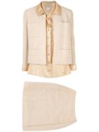 Chanel Pre-owned Three-piece Skirt Suit - Gold