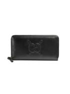 Gucci Embossed Gg Zip Around Wallet - Black