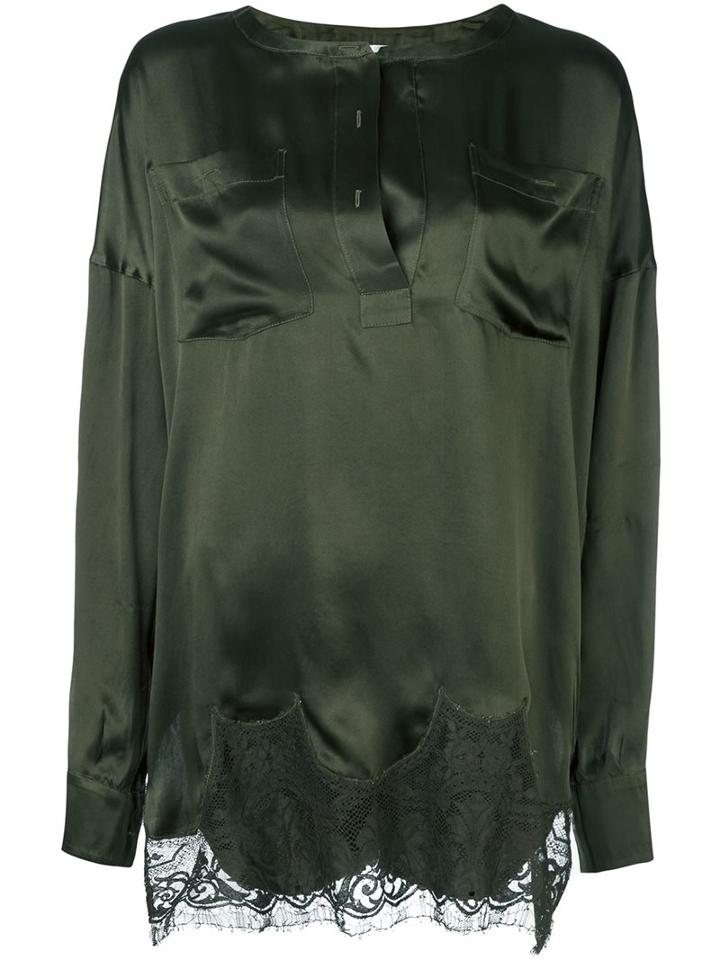 Faith Connexion Oversize Lace Bottom Blouse