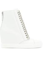 Casadei Concealed Wedge Sneakers - White
