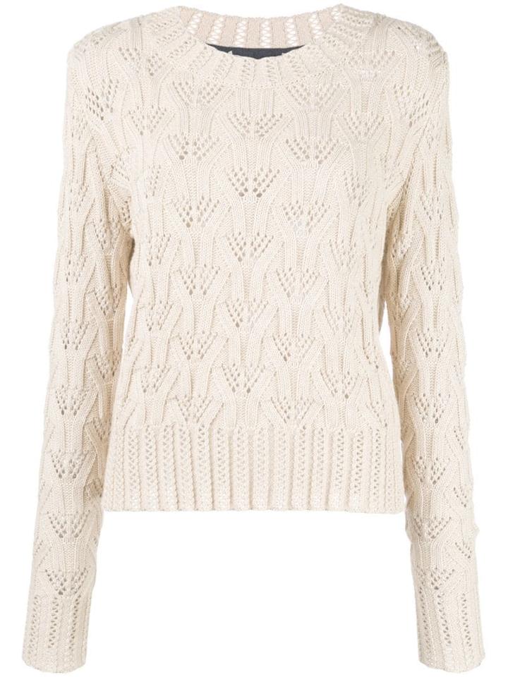 Autumn Cashmere Knitted Jumper - Neutrals