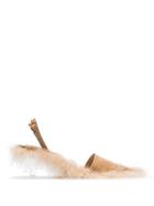 Simone Rocha 55 Feather Slingback Pumps - Neutrals