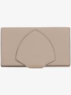 Burberry Equestrian Shield To-tone Leather Continental Wallet - Nude &