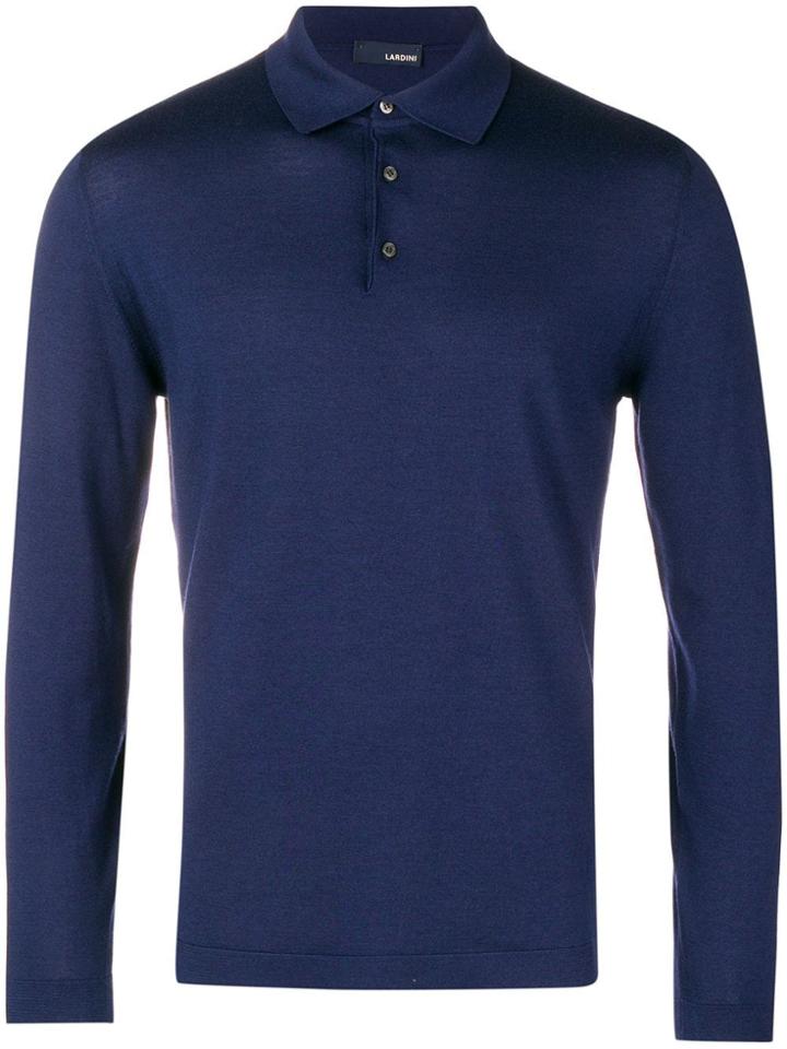 Lardini Longsleeved Polo Shirt - Blue