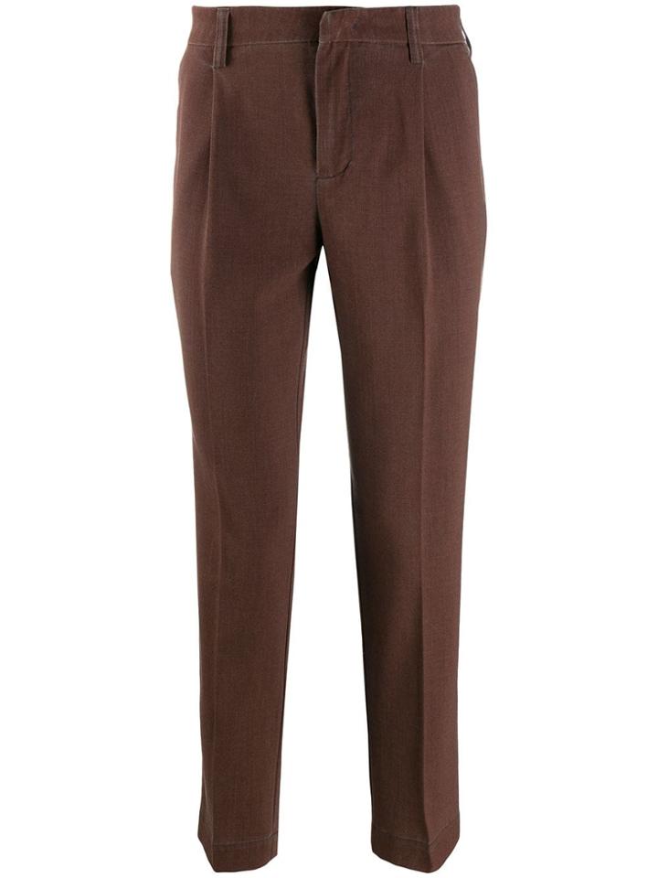 Entre Amis Vintage Wash Pleat Trousers - Red